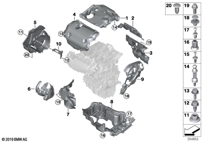 BMW 11148607058 Acoustic Cover, Belt Drive