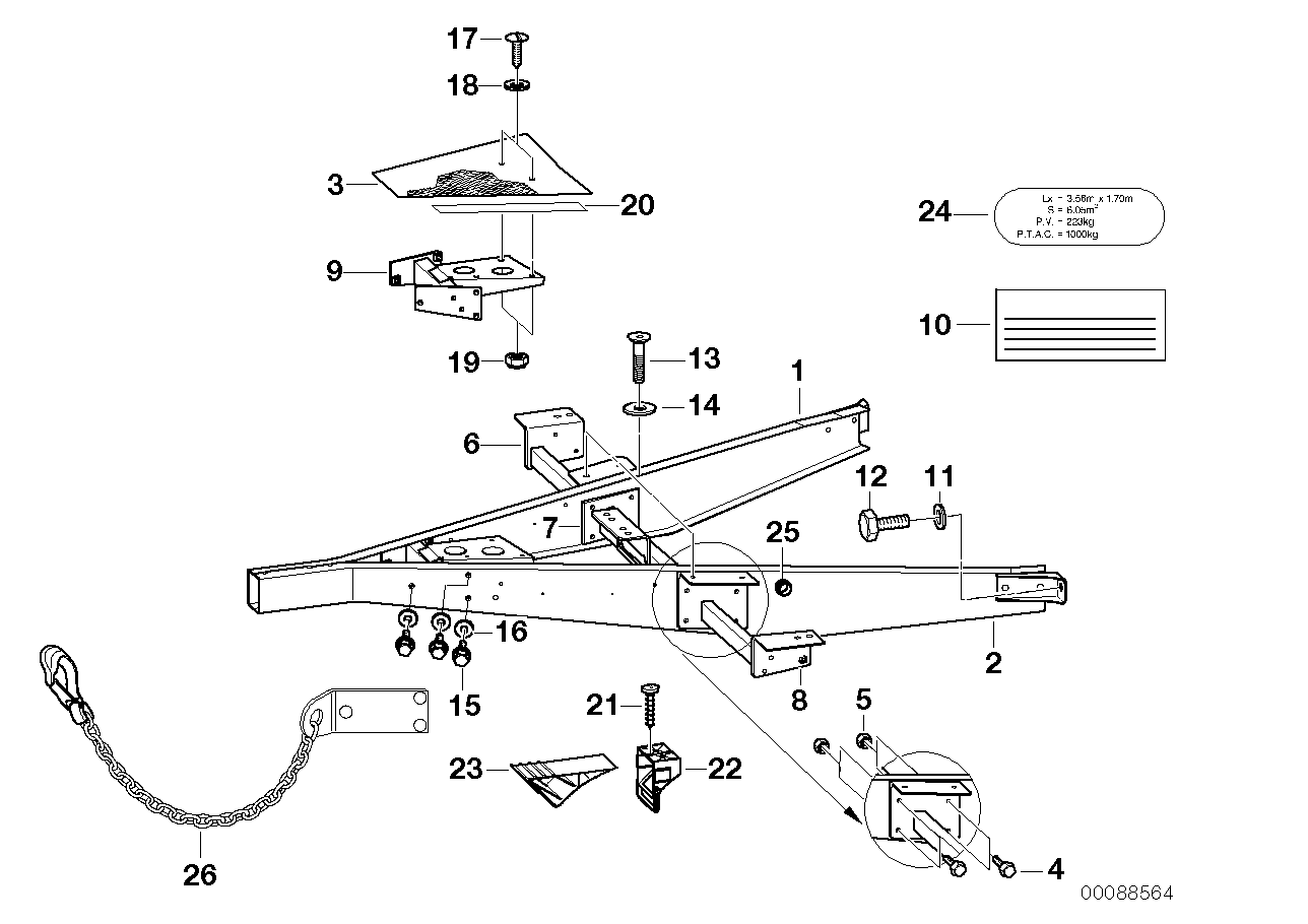 BMW 86190136990 Information Plate