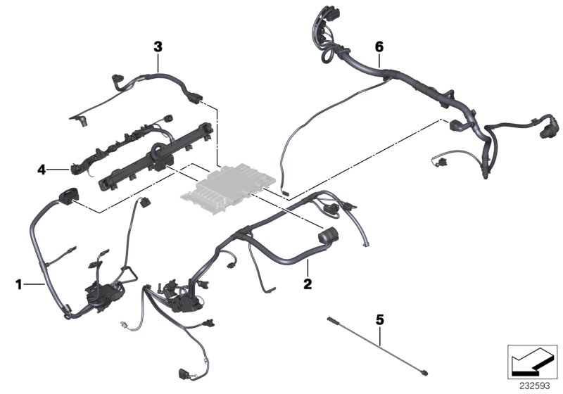 BMW 12517598930 Wiring Harness,Engine,Valvetr.Servomotor