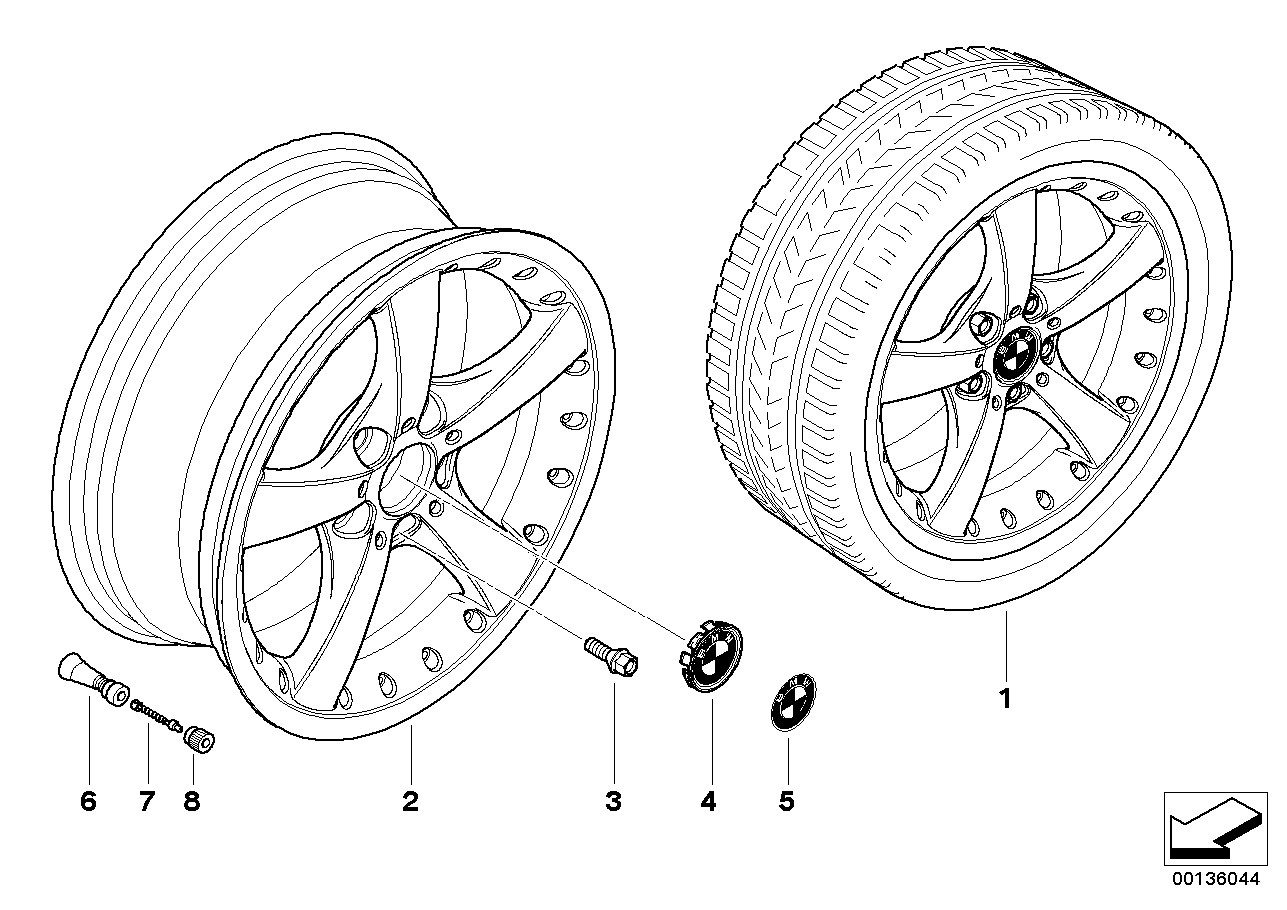 BMW 36116775604 Two-Piece Light Alloy Rim