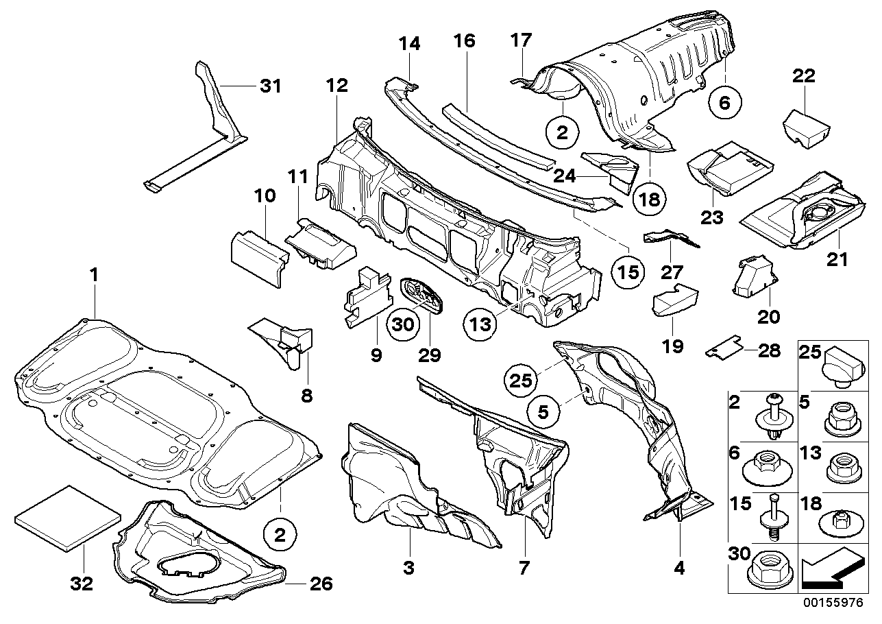 BMW 51487012096 Right Lower B-Column Sound Insulation