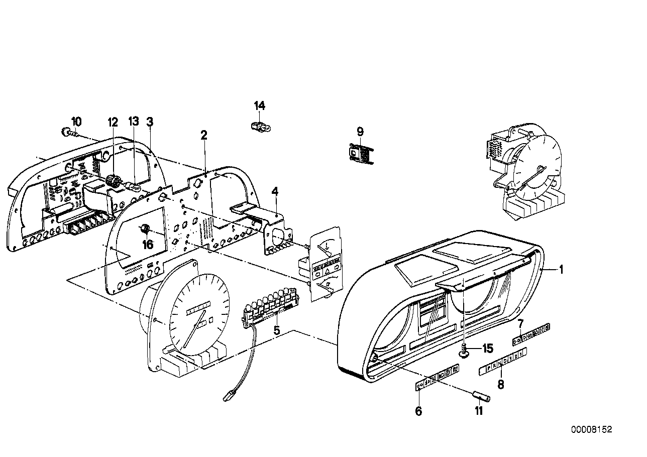 BMW 62111376715 Dashboard Support