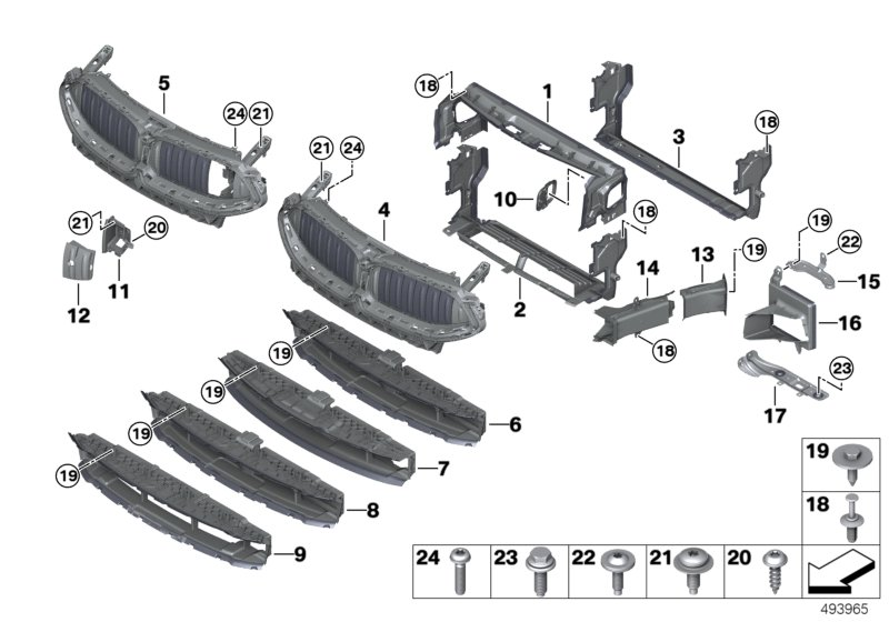 BMW 51747359819 AIR DUCT, RADIATOR, BOTTOM