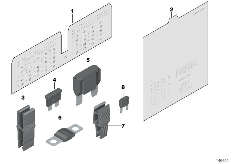 BMW 71239232904 Map, Fuse Grouping