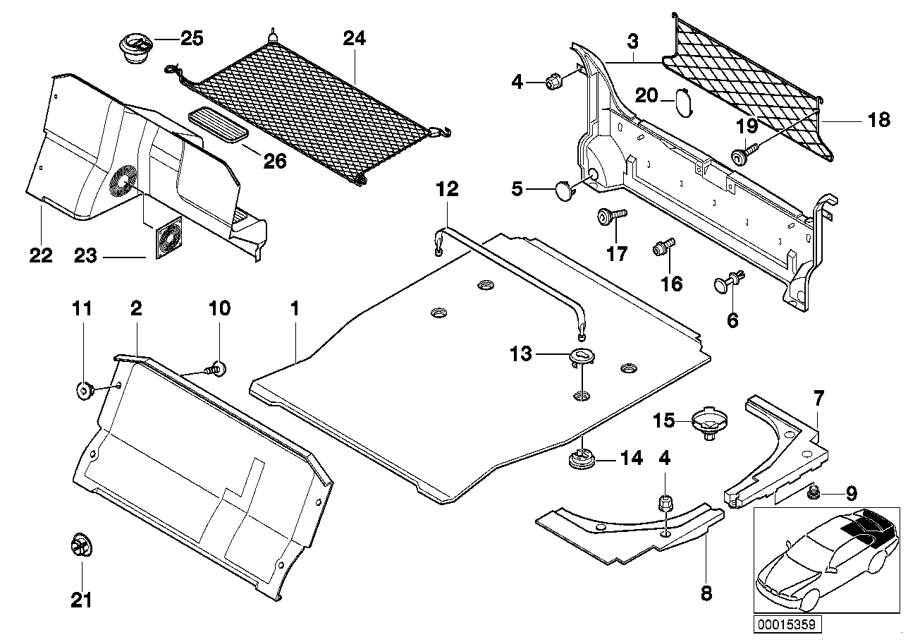 BMW 51478229781 Luggage Compartment Net