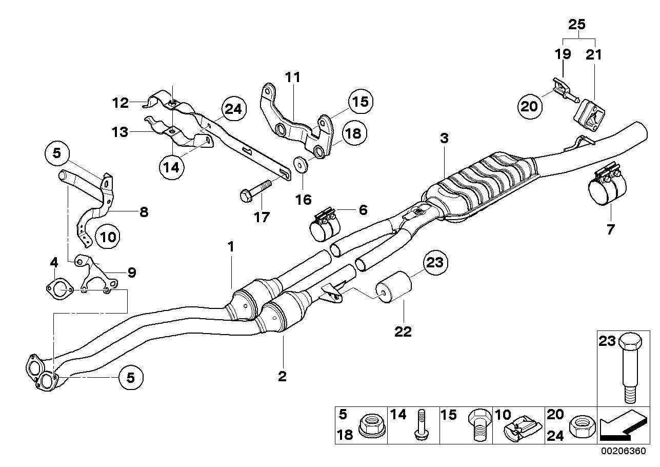 BMW 18207565551 Bracket, Front Pipe