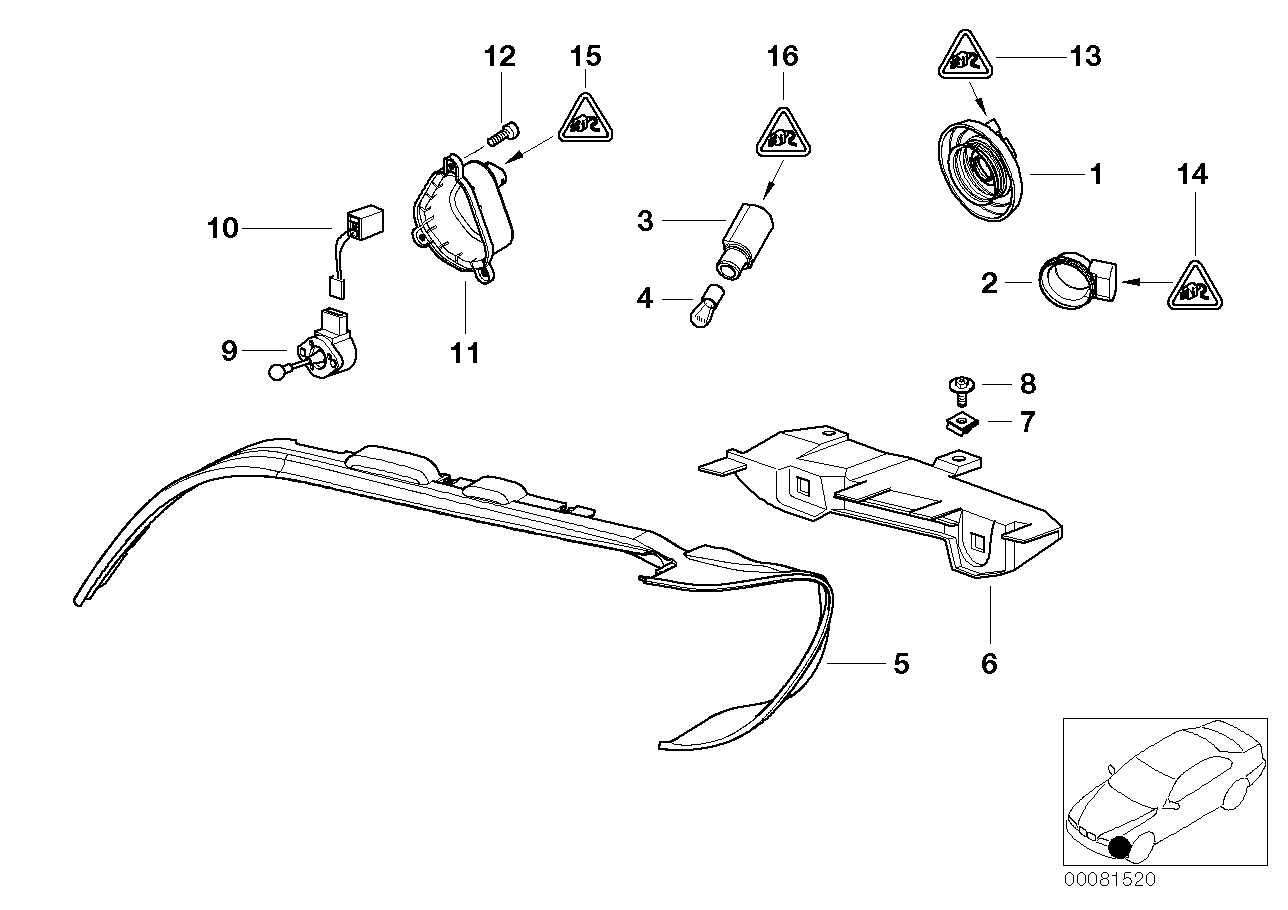 BMW 63128386941 Covering Cap, Low Beam, Left