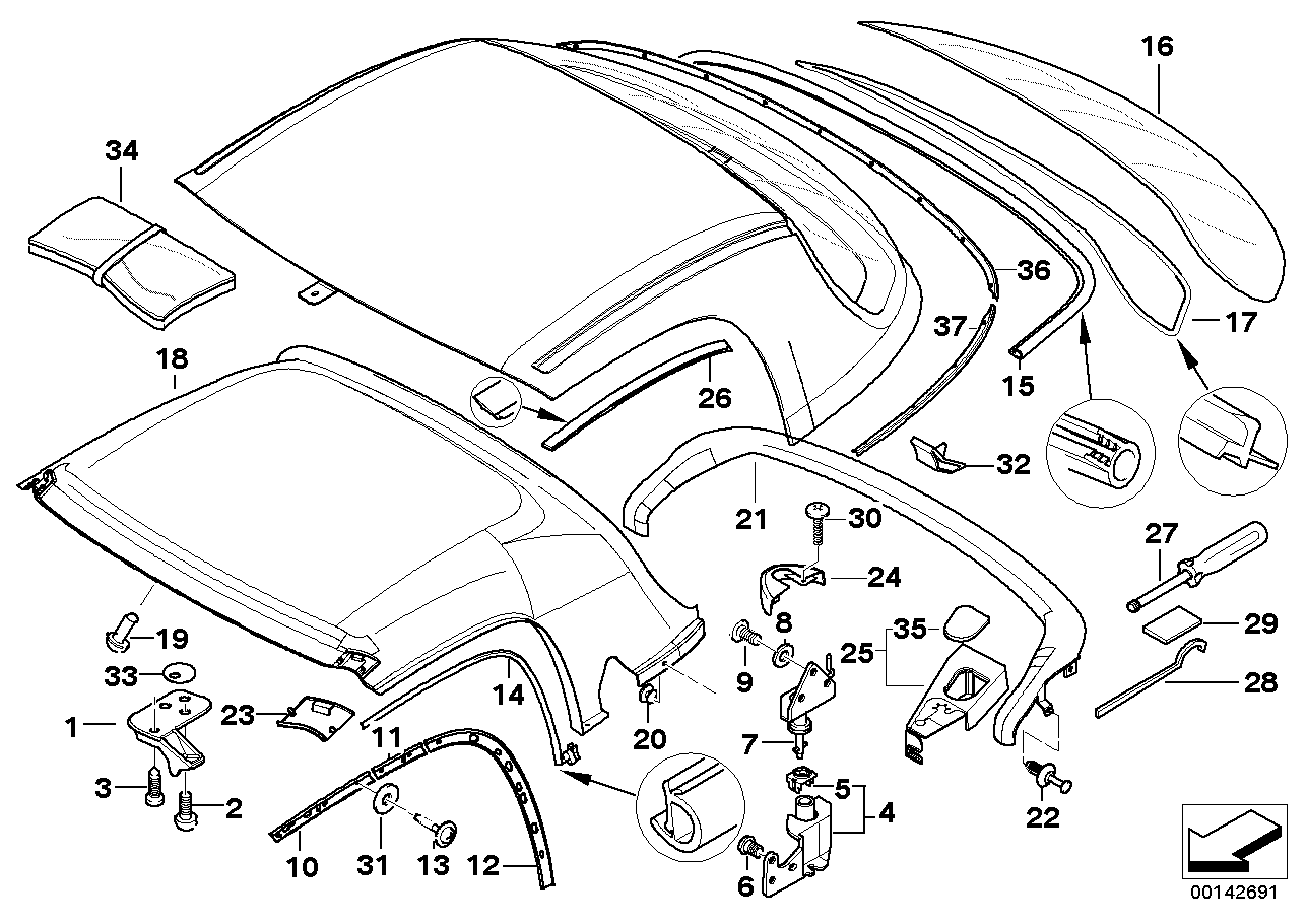 BMW 54218411334 Locking Plug Right