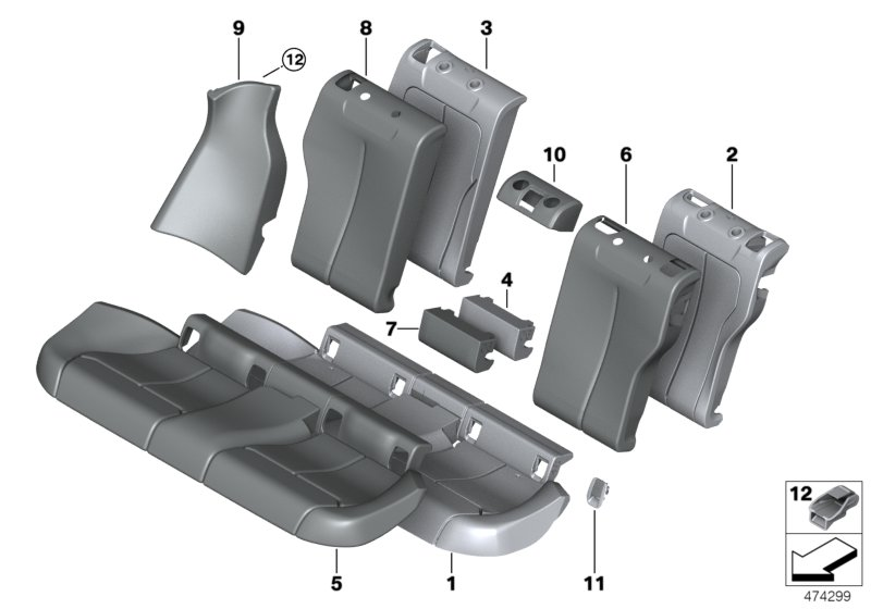 BMW 52207345620 SEAT COVER VINYL