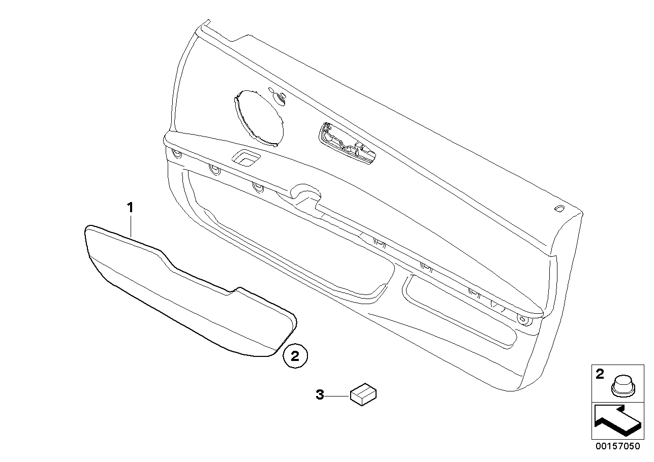 BMW 51419135477 Repair Kit, Folding Compartment