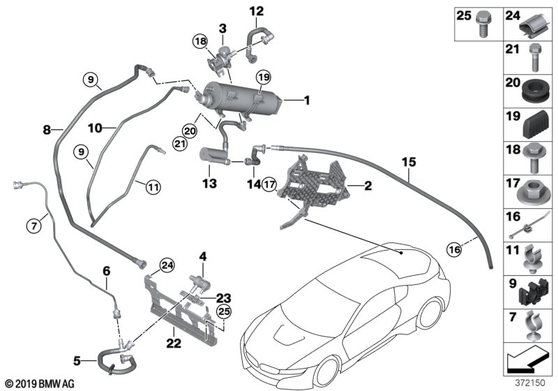 BMW 16137339229 Line Clip, Double