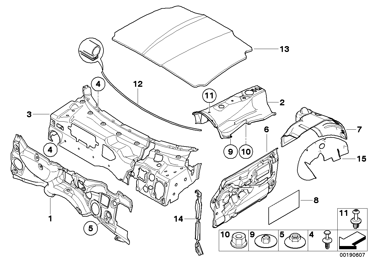 BMW 51473420883 Sound Insulation Roof