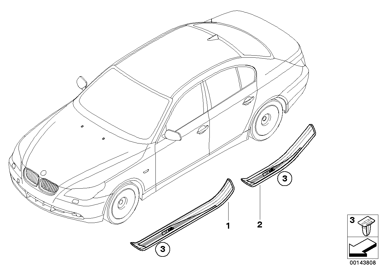 BMW 51477897240 M Trim Piece, Front Right Entry