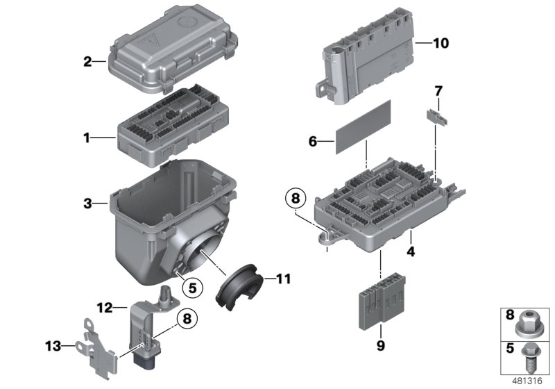 BMW 61149228158 Map, Fuse Grouping