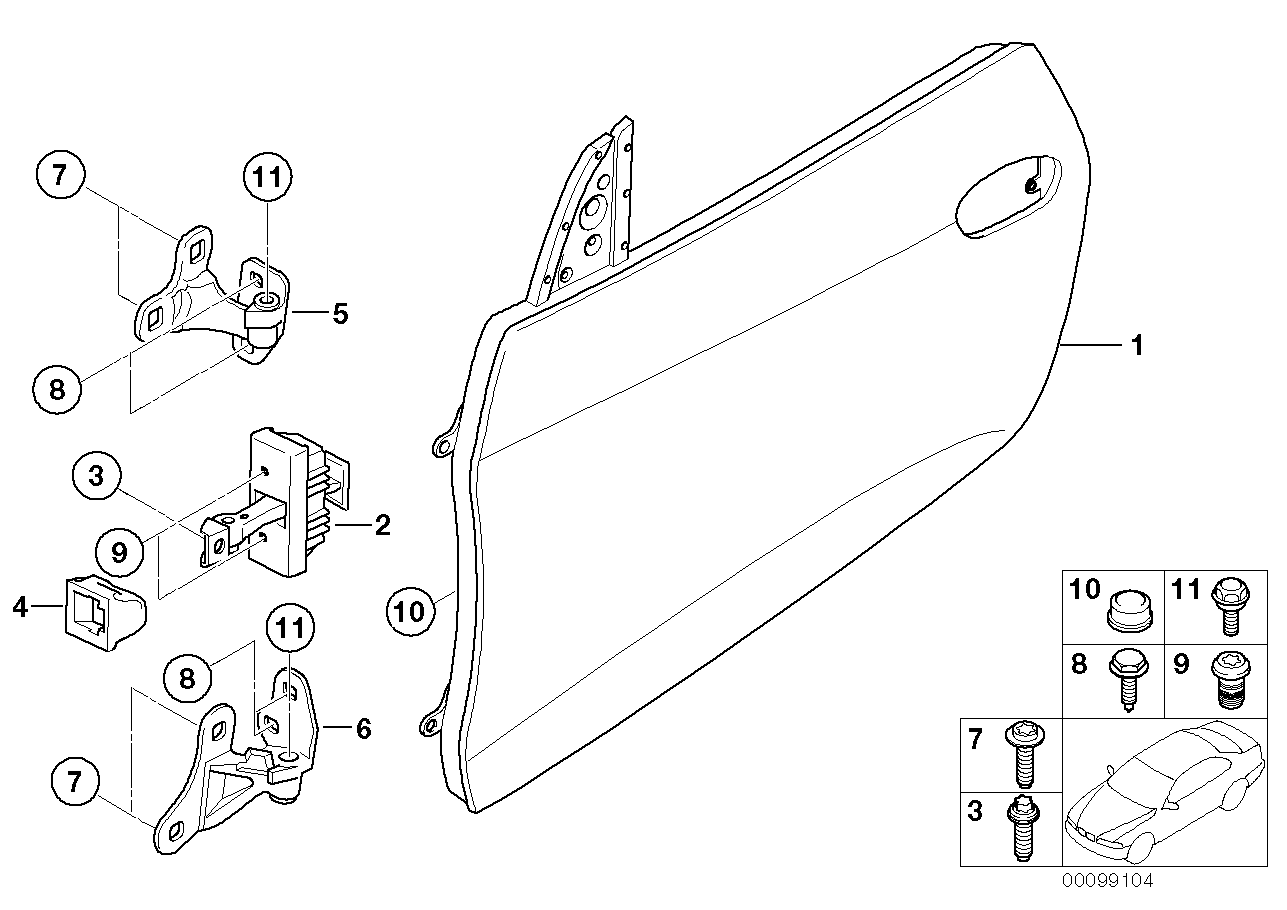 BMW 41517064599 Hexagon Countersunk Screw