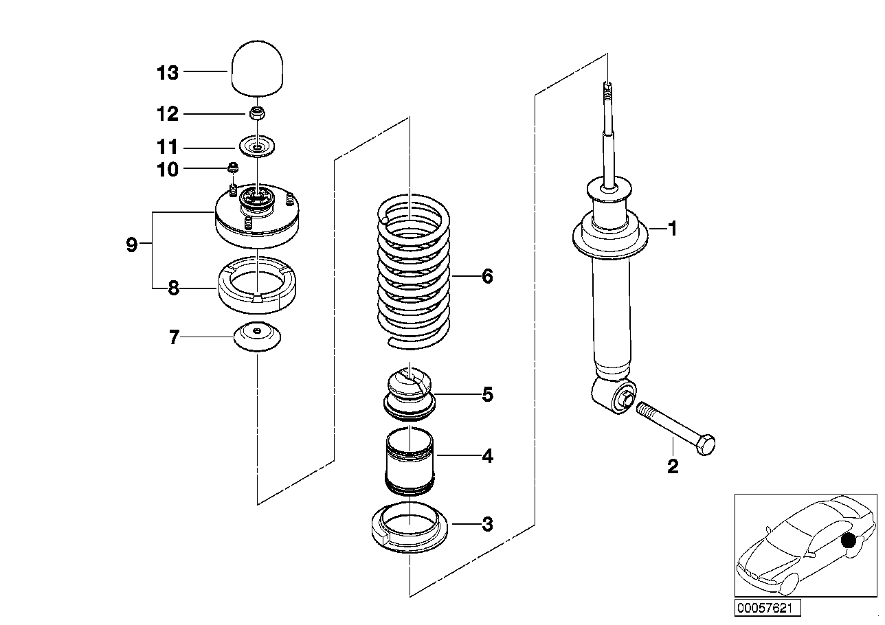 BMW 31331096213 Self-Locking Collar Nut