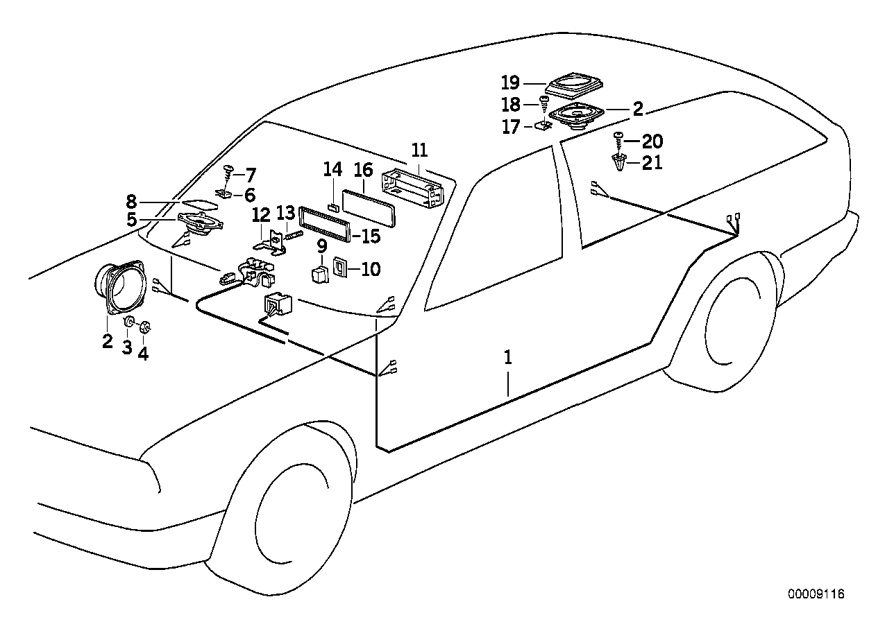 BMW 65131386541 Loudspeaker