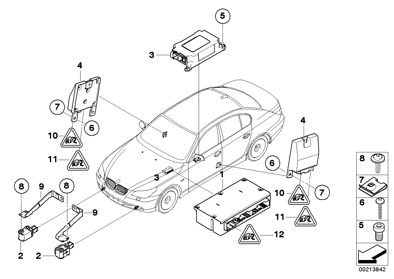 BMW 61129118138 Repair.Cable For Column A, B And Side Airbag