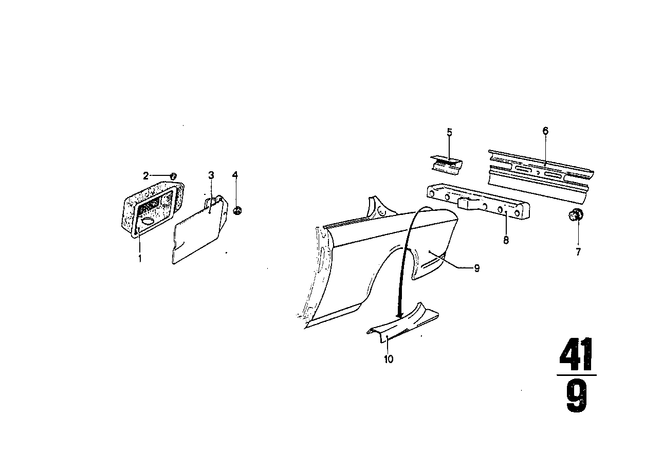 BMW 41341827340 Tail Panel