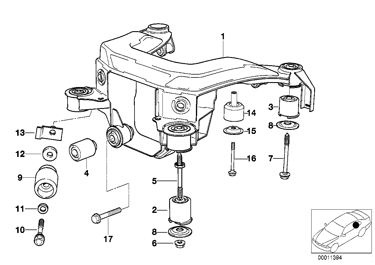 BMW 33311136428 Threaded Bolt