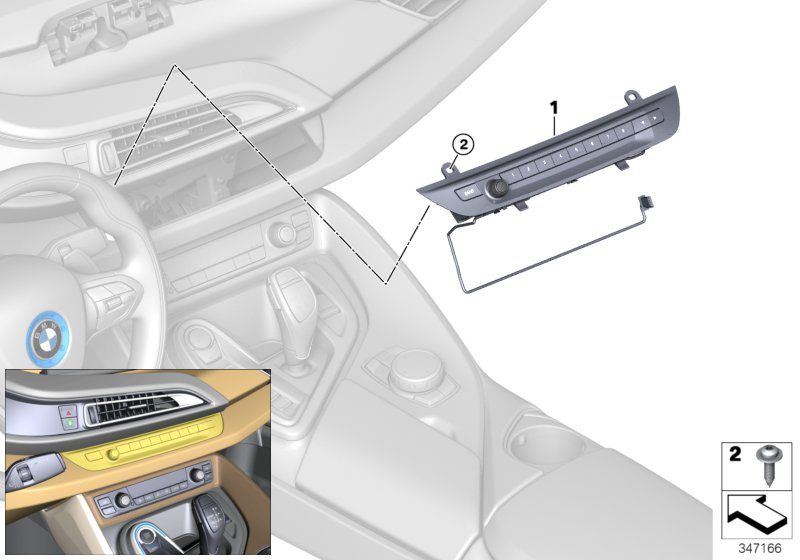 BMW 64119392073 Control Unit Audio