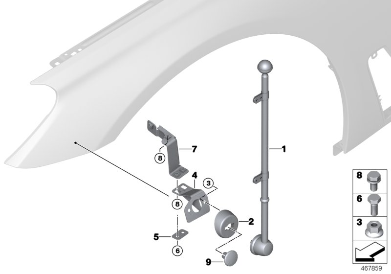 BMW 72609466712 HOLDER, STANDARD, RIGHT