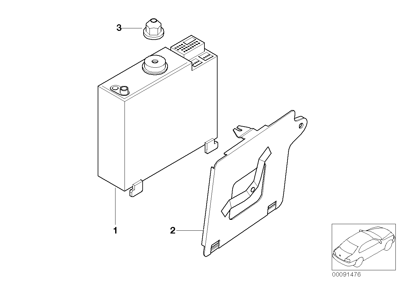 BMW 65128368216 Bracket For On Bord Monitor Radio