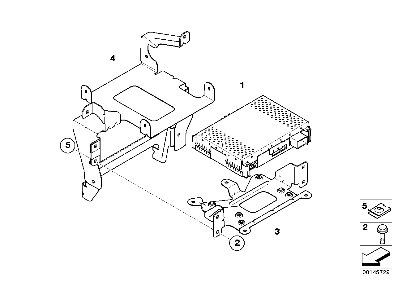 BMW 65156927492 Bracket, Satellite- Radio/Compensator