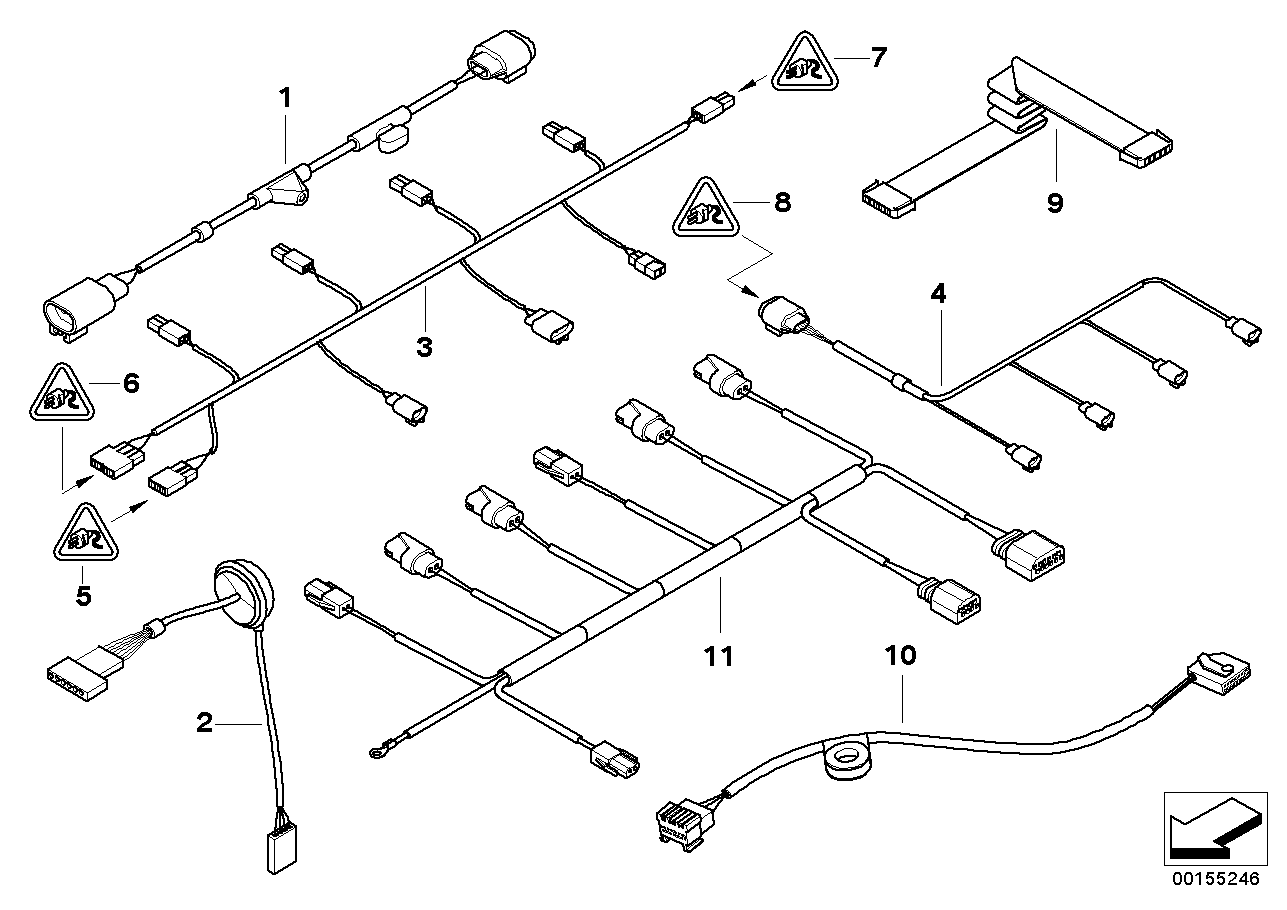 BMW 61126910381 Cable Set Solar Sensor/Centre Speaker