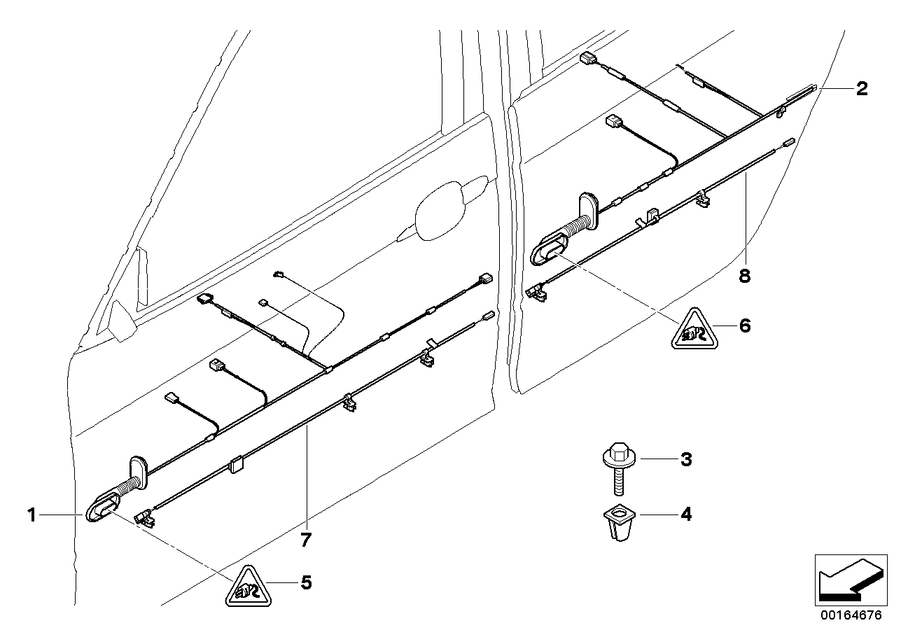 BMW 61123450849 Wiring Co-Drivers Side