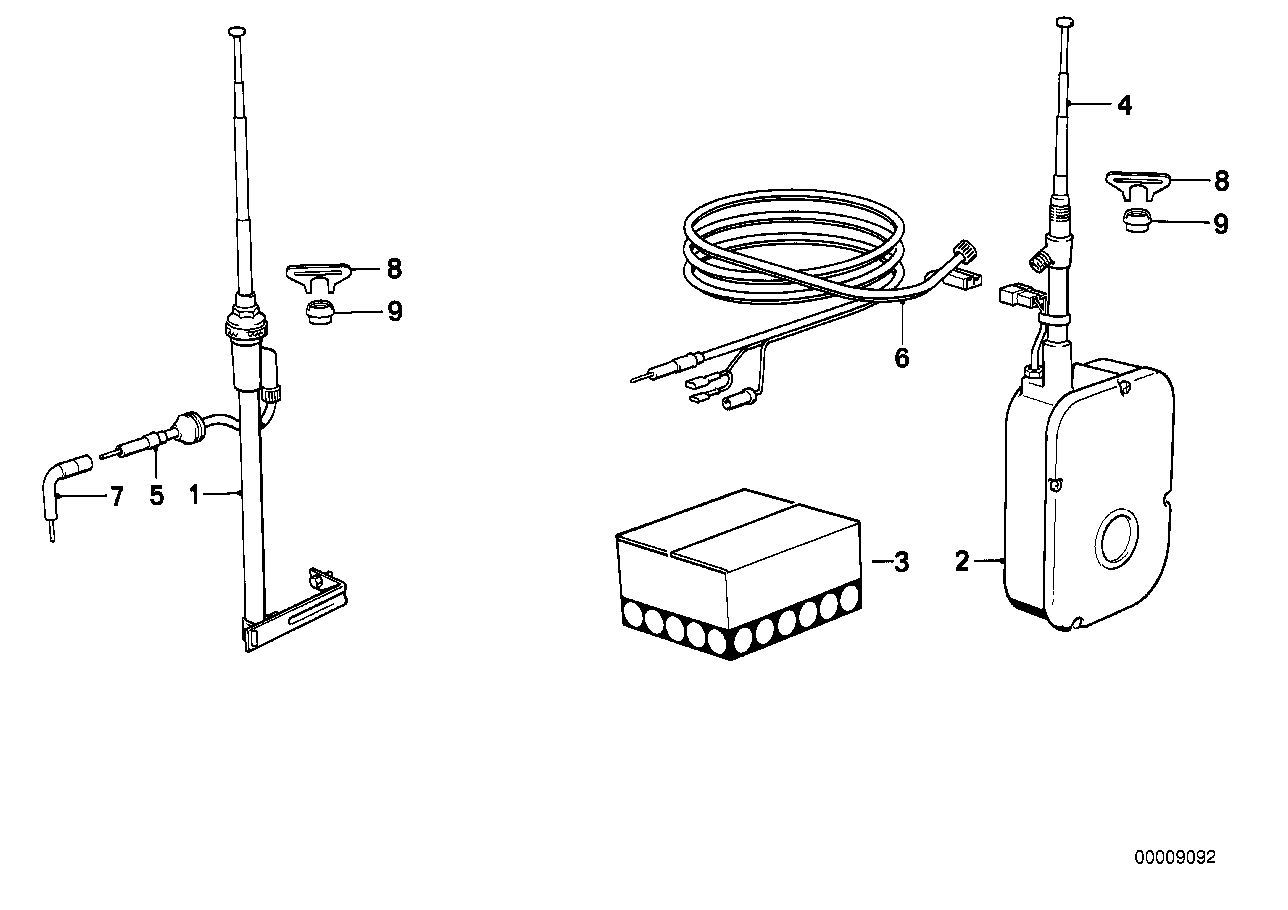 BMW 65211371265 Installing Set Disappearing Antenna