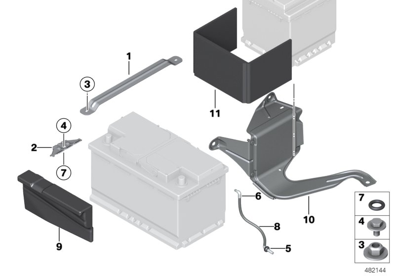 BMW 61216819994 HEAT INSULATION BATTERY