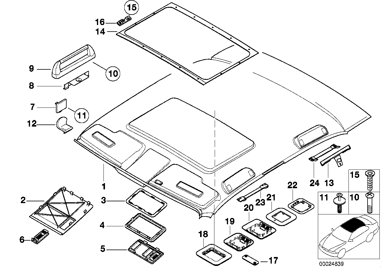 BMW 51448254918 Cover For Ultrasonic Burglar Alarm