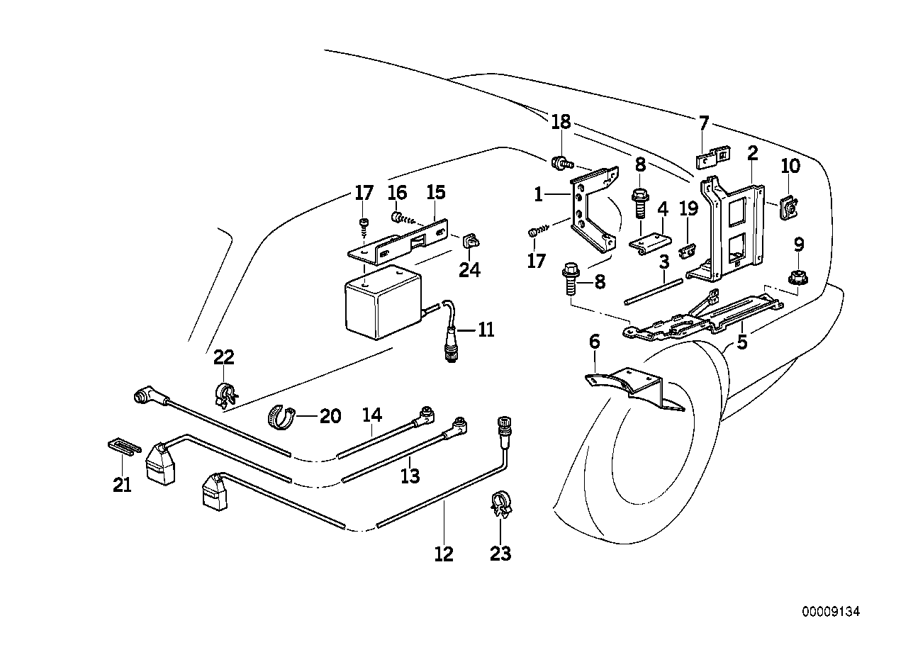 BMW 41148102342 Bracket Transmitter-Receiver