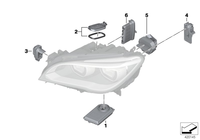 BMW 63117381016 Driver Module, Headlights