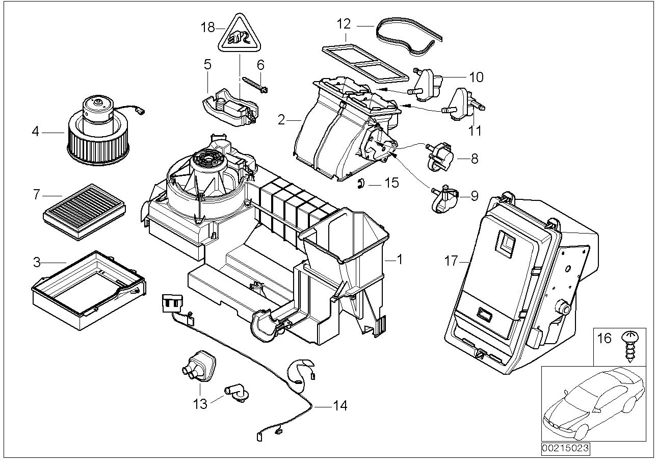 BMW 64118380673 Temperature Sensor, Heater/Evaporator