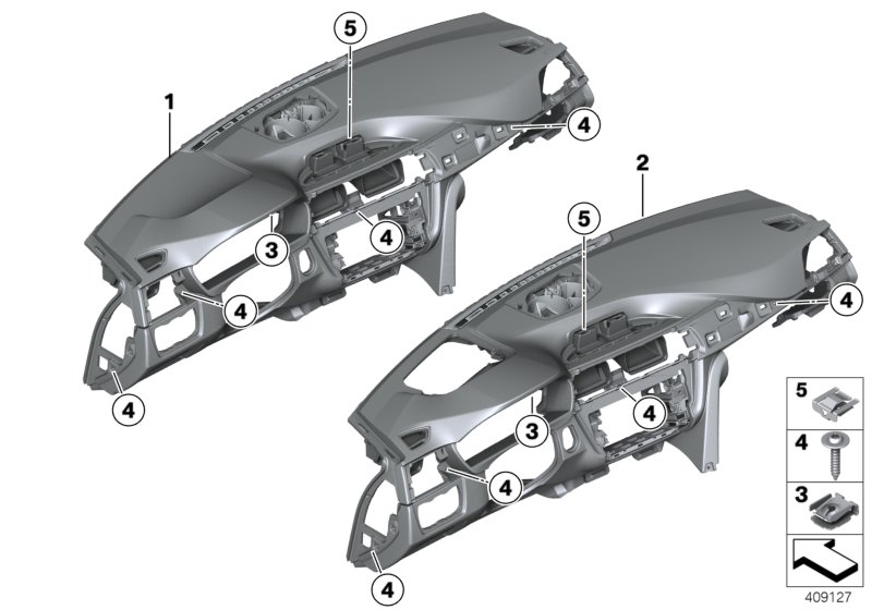 BMW 51459865346 Instrument.Pan.Head-Up Displ.W.Ornam.Seam