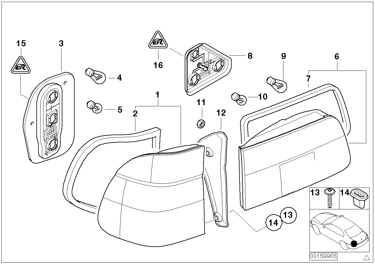 BMW 63218371331 Seal, Rear Light, Side Panel