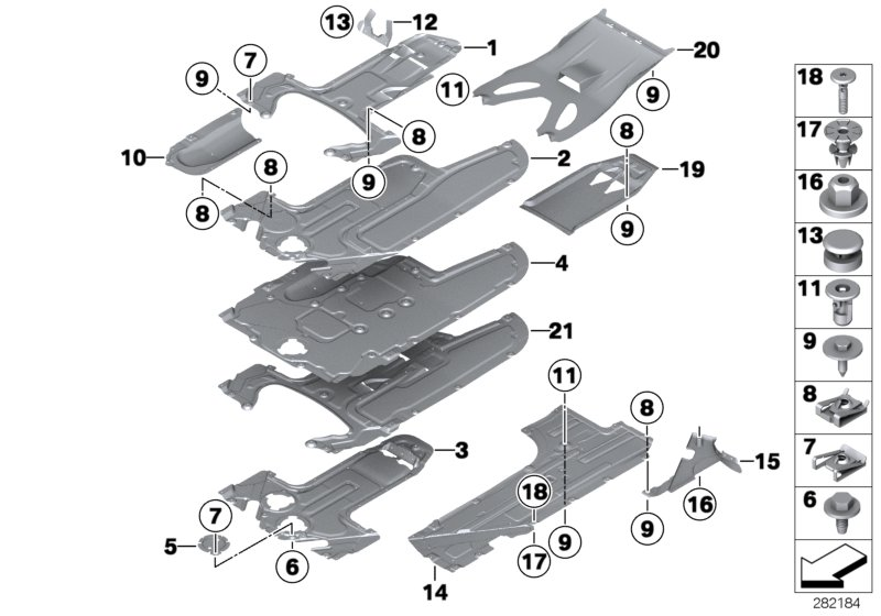 BMW 51757244185 Underbody Panelling, Left