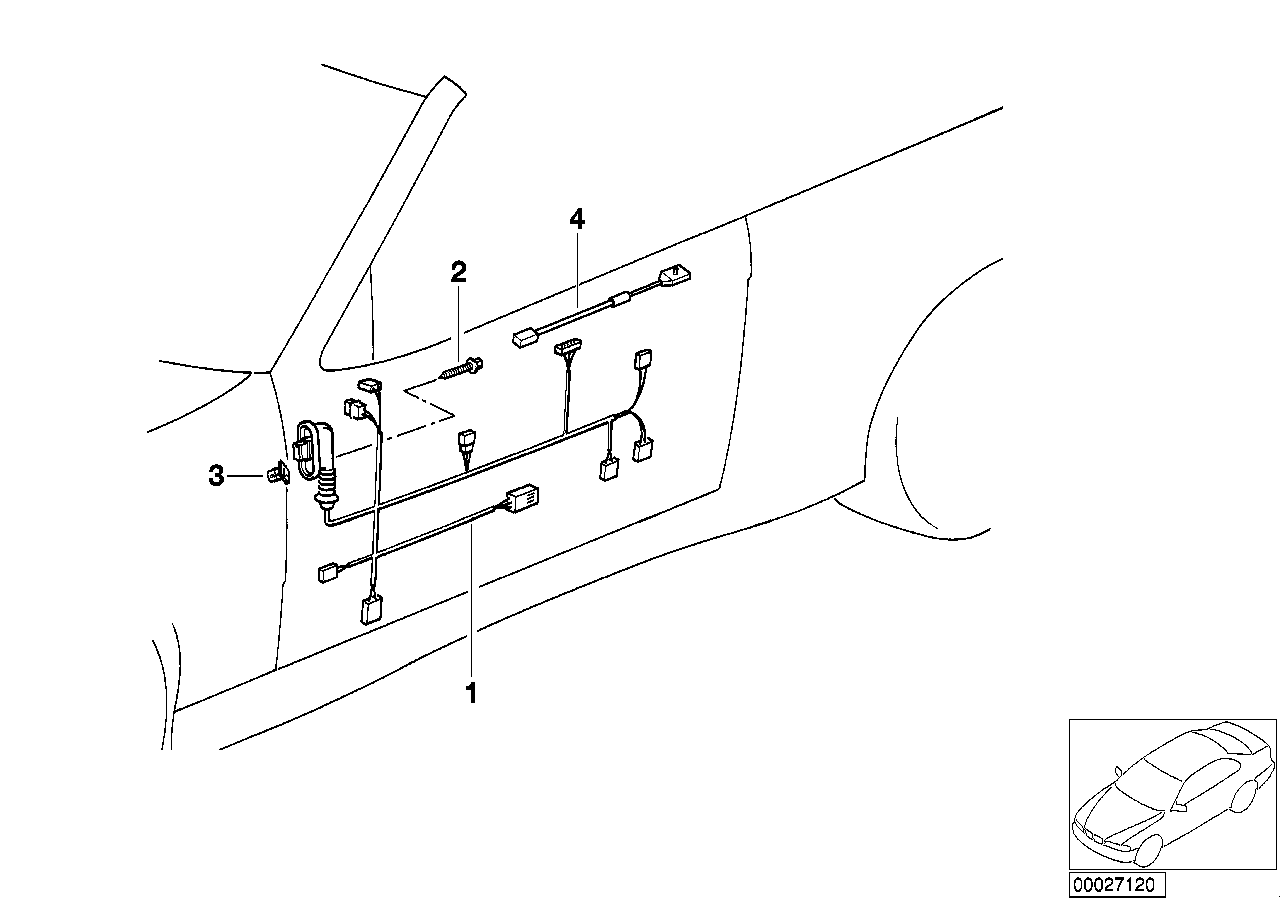 BMW 61128367529 Wiring Co-Drivers Side