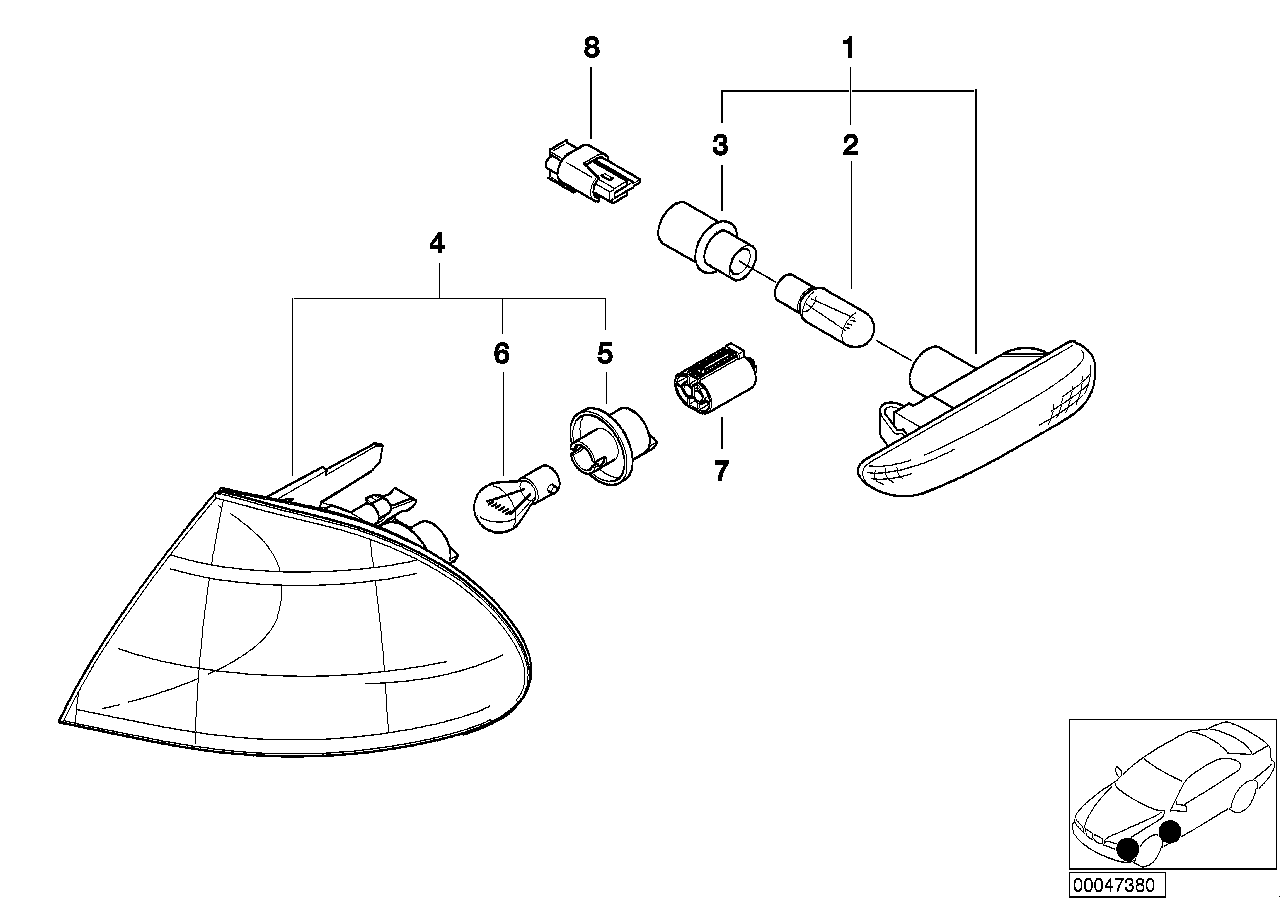 BMW 63216941060 Bulb Silver