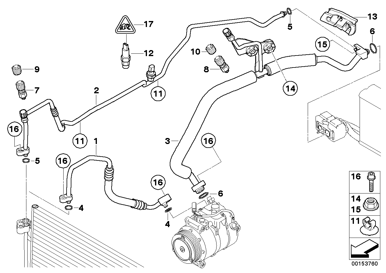 BMW 64536920355 Suction Pipe