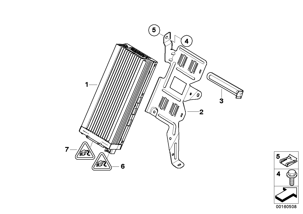 BMW 65156925443 Holder Amplifier