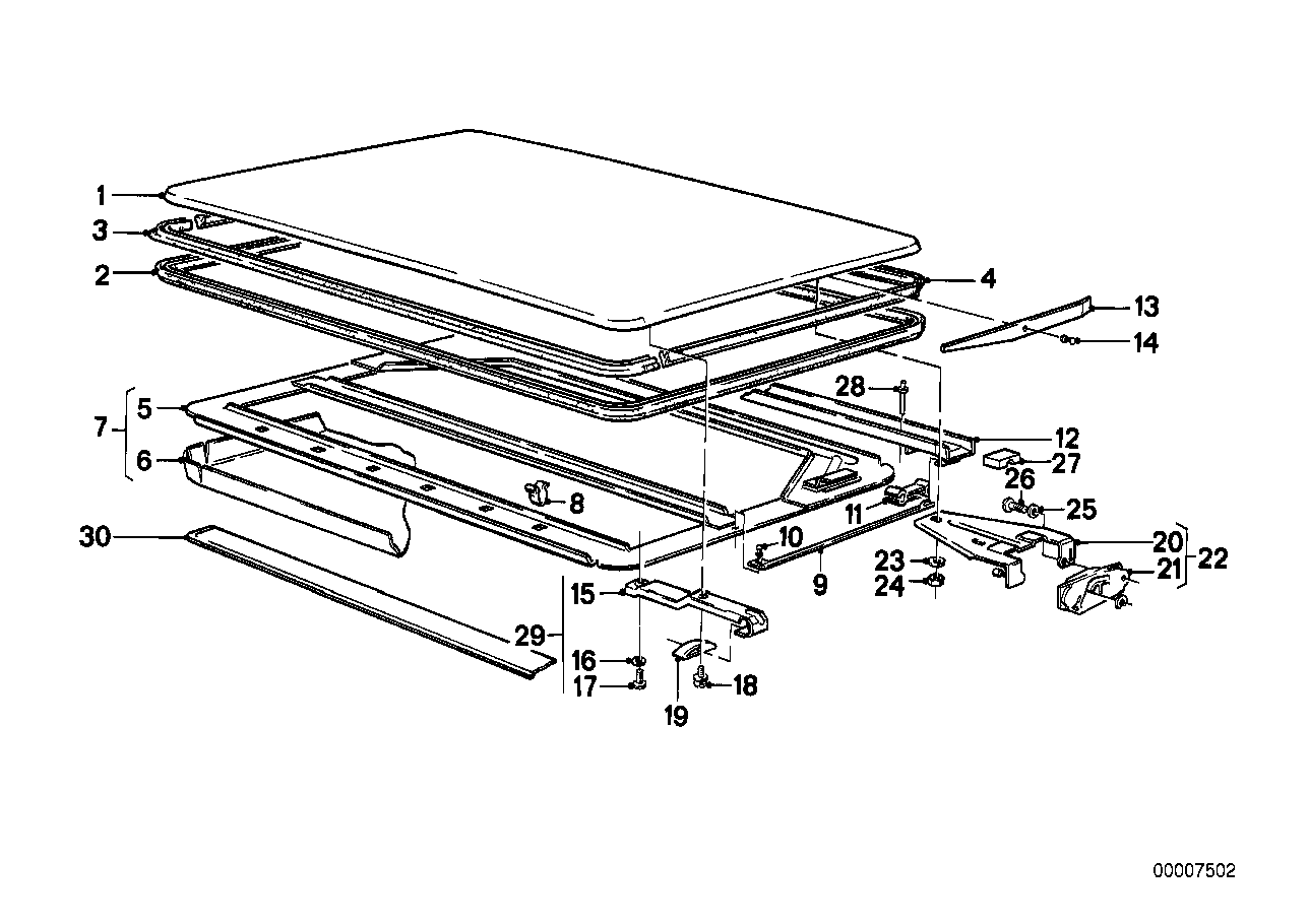 BMW 54121965794 Ceiling Frame Covered