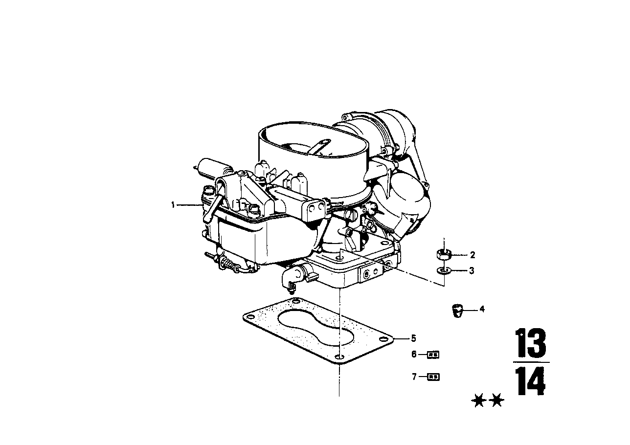 BMW 13111258880 Gasket Set Carburettor