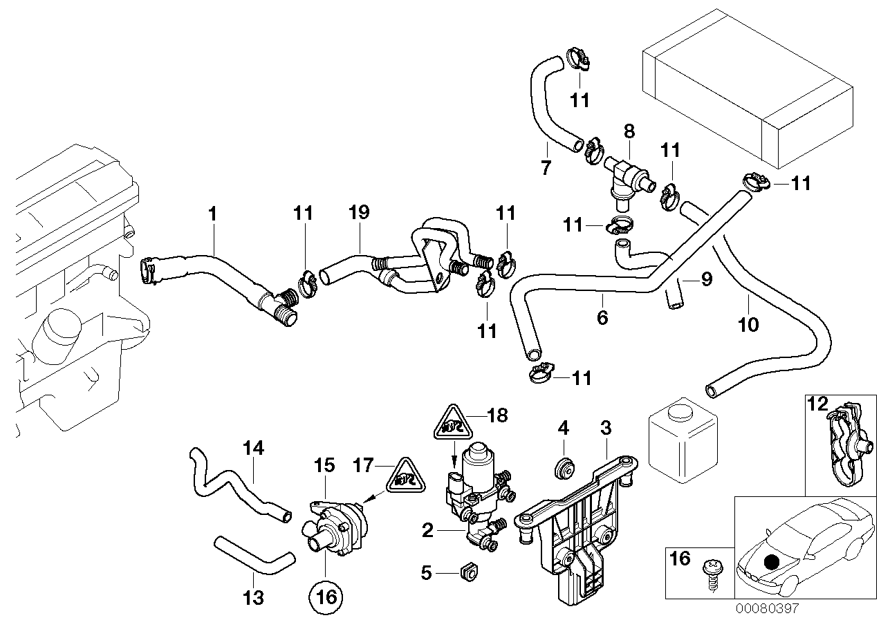 BMW 64218375526 Hose For Check Valve And Double Pipe