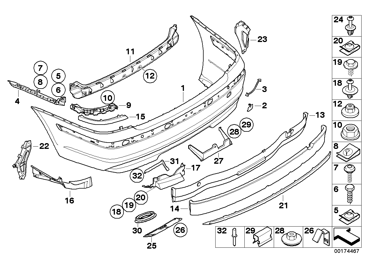 BMW 51127966301 Tailpipe Trim