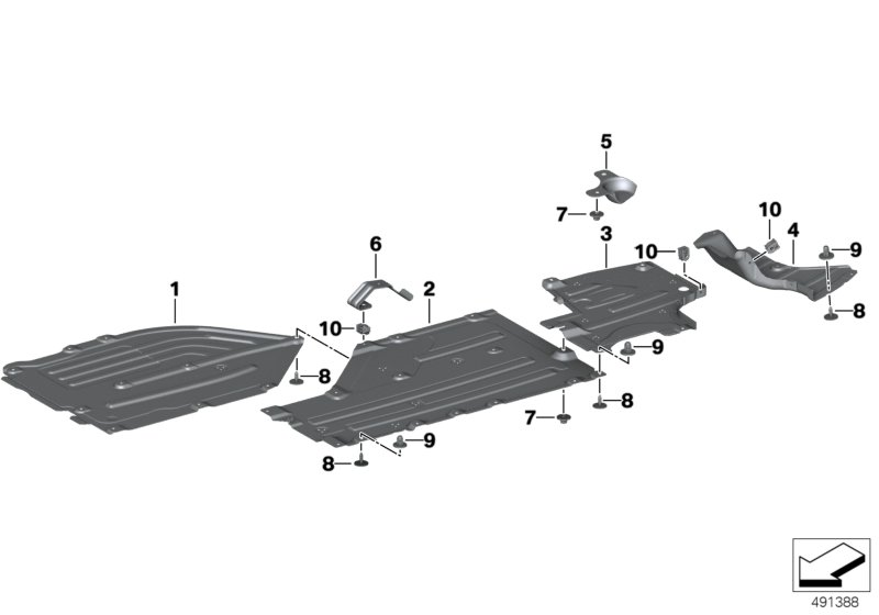 BMW 51757441893 UNDERSHIELD FOR TANK, LEFT