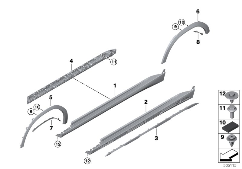 BMW 51777492079 TRIM, DOOR SILL TRIM PANEL