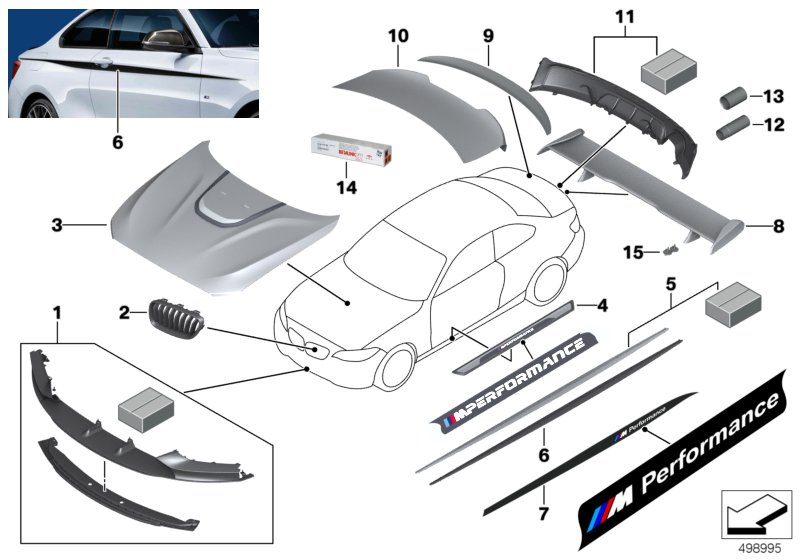 BMW 18302336864 M Performance Tailpipe Trim, Chrome